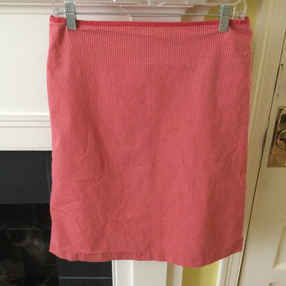 Vintage Y2K GAP Gingham Cotton Blend Stretch Skirt Red - Sz 6 - Picture 1 of 9